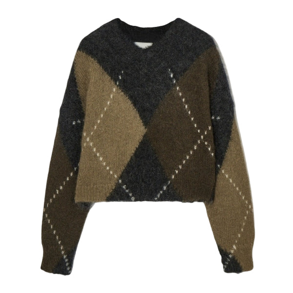 The Aspen Argyle Wool Sweater