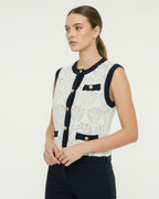 Old Money Jacquard Mesh Vest