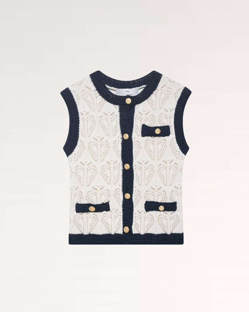 Old Money Jacquard Mesh Vest