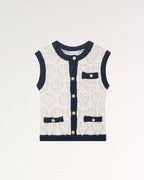 Old Money Jacquard Mesh Vest