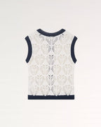 Old Money Jacquard Mesh Vest