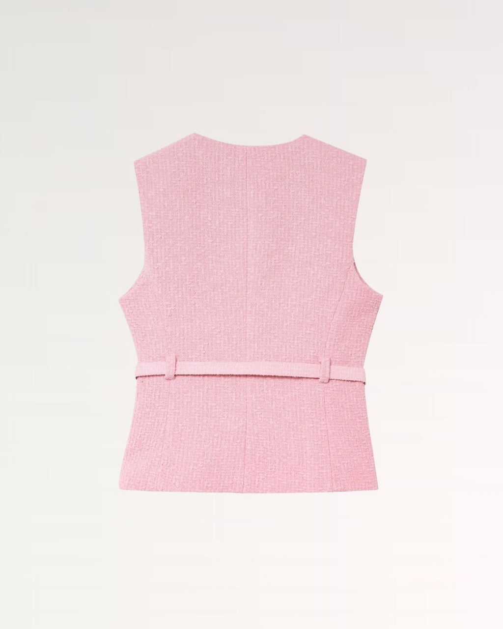 Lucy Pink Textured Vest Shirt
