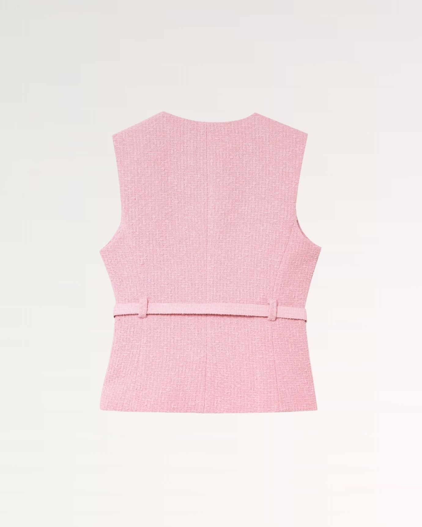 Lucy Pink Textured Vest Shirt