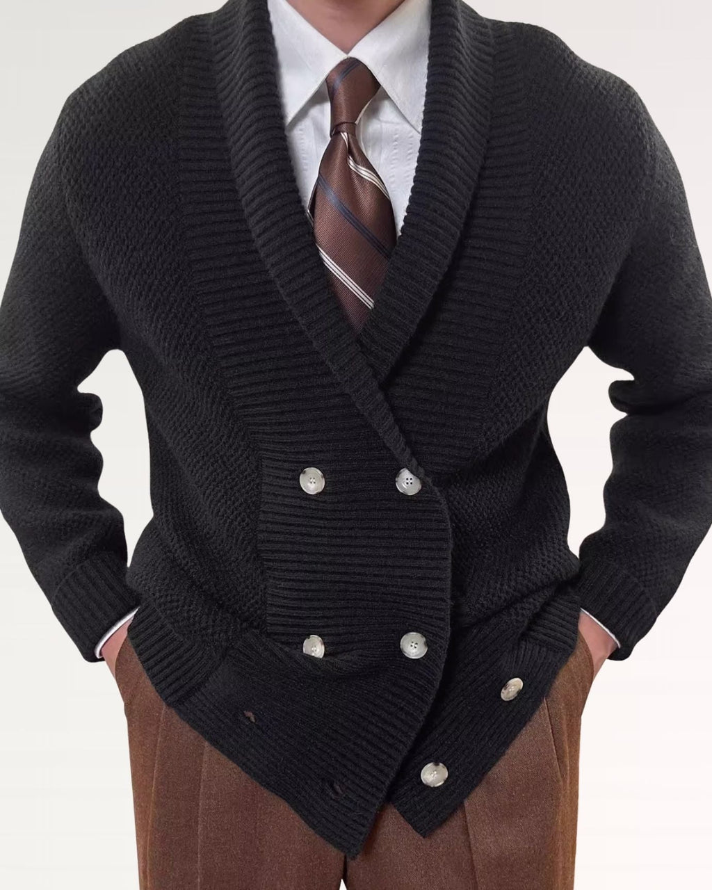 Heavyweight Cardigan knitted jacket
