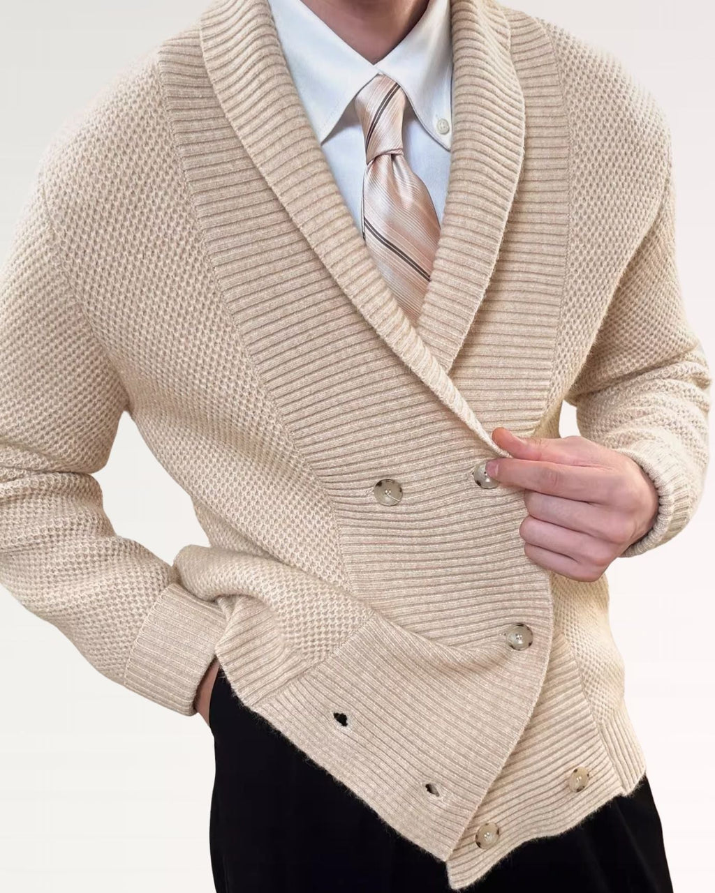 Heavyweight Cardigan knitted jacket
