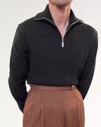 Old Money Retro Sweater Zip