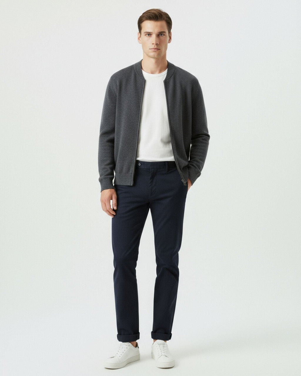 Lovau Round Neck Top Wool Jacket