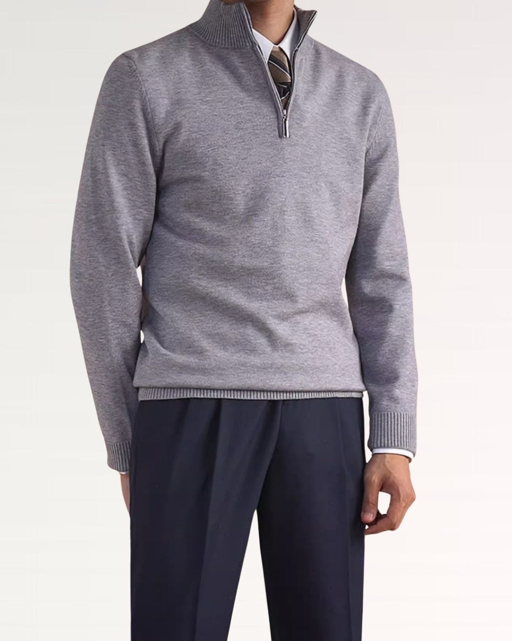 Business Casual Sweater Zipper