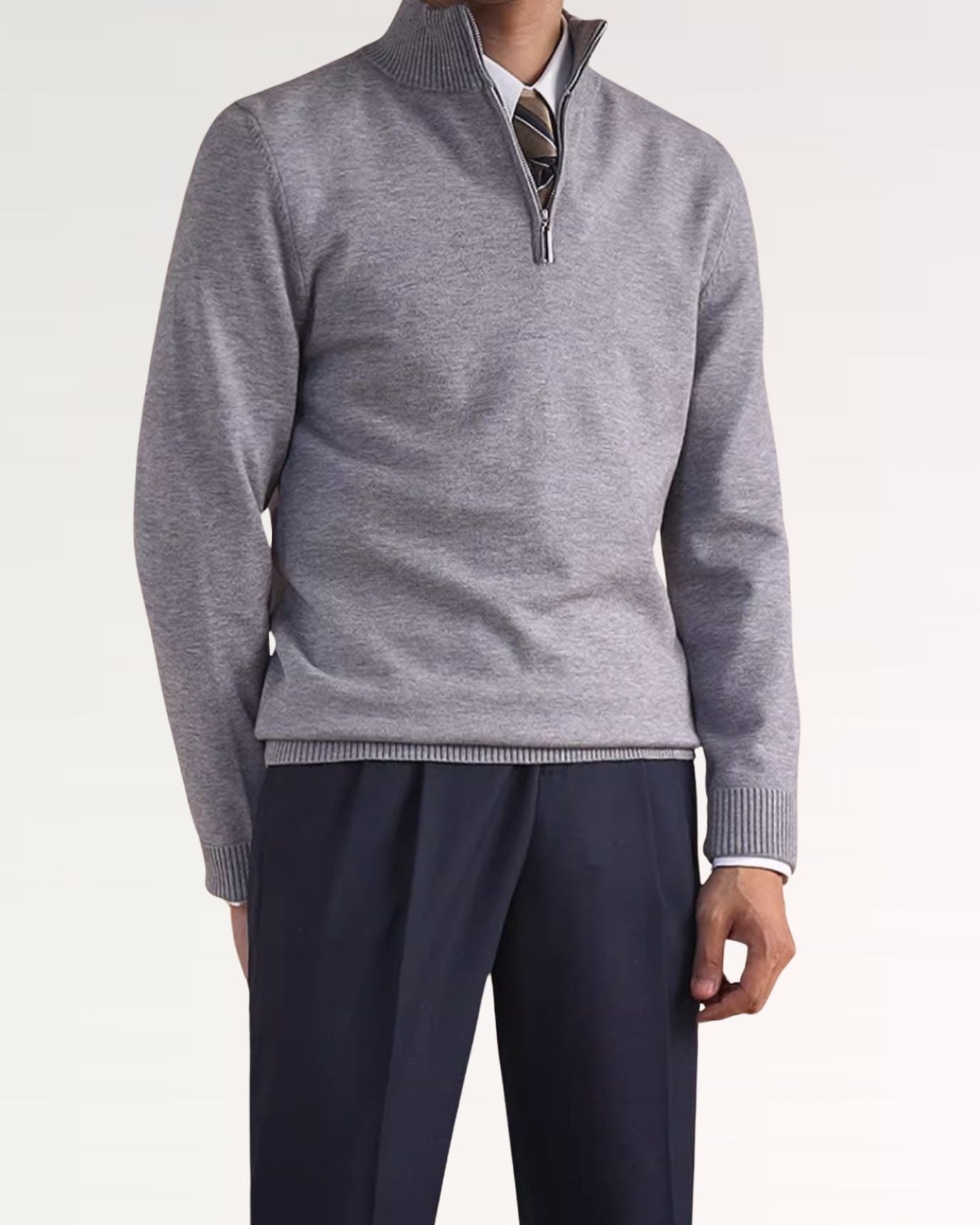 Business Casual Sweater Zipper
