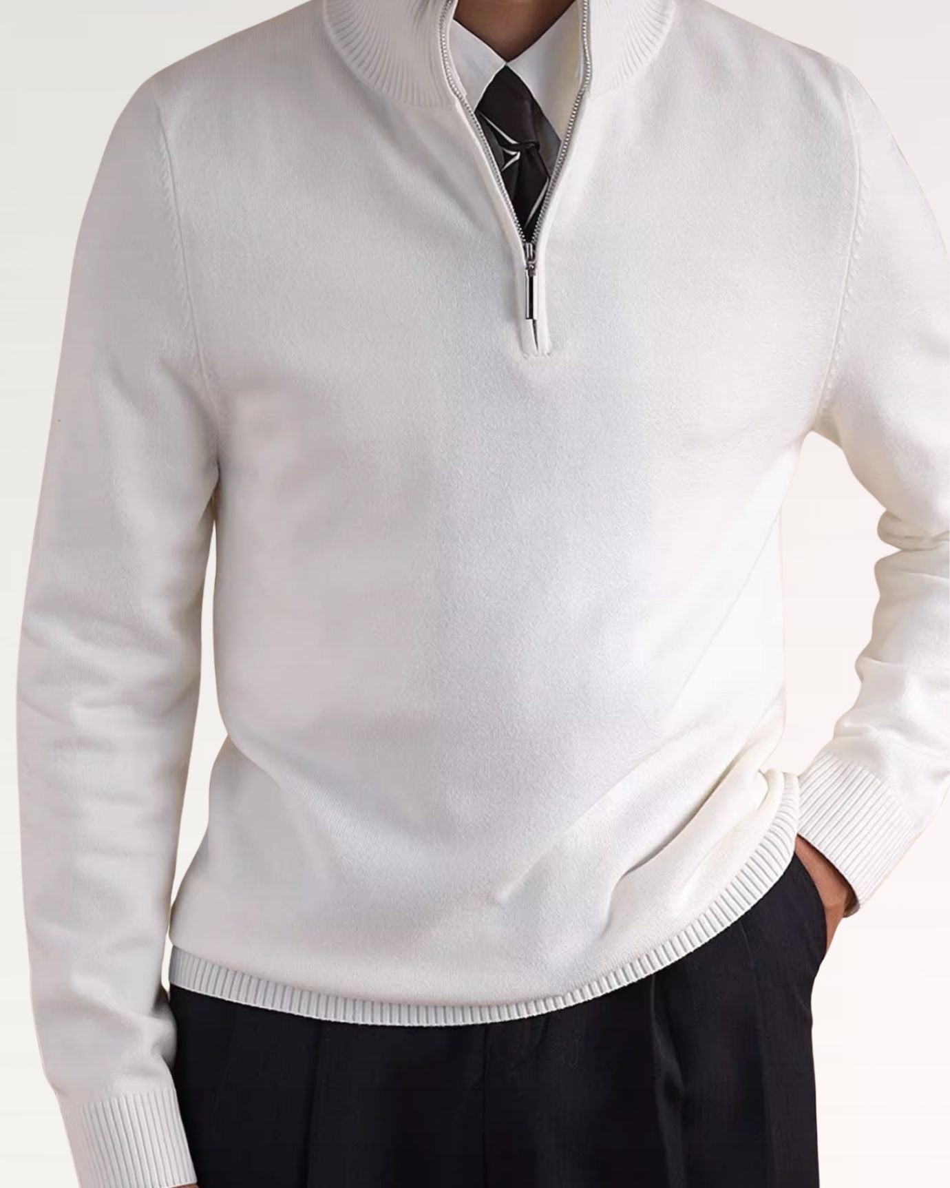 Business Casual Sweater Zipper