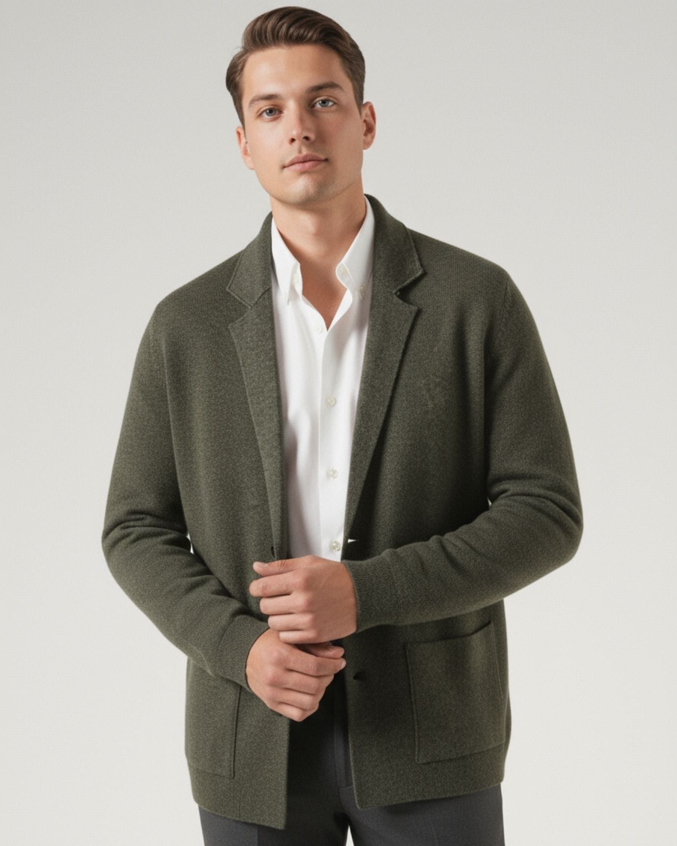 Lovau Cardigan Blazer Wool Cashmere Blend