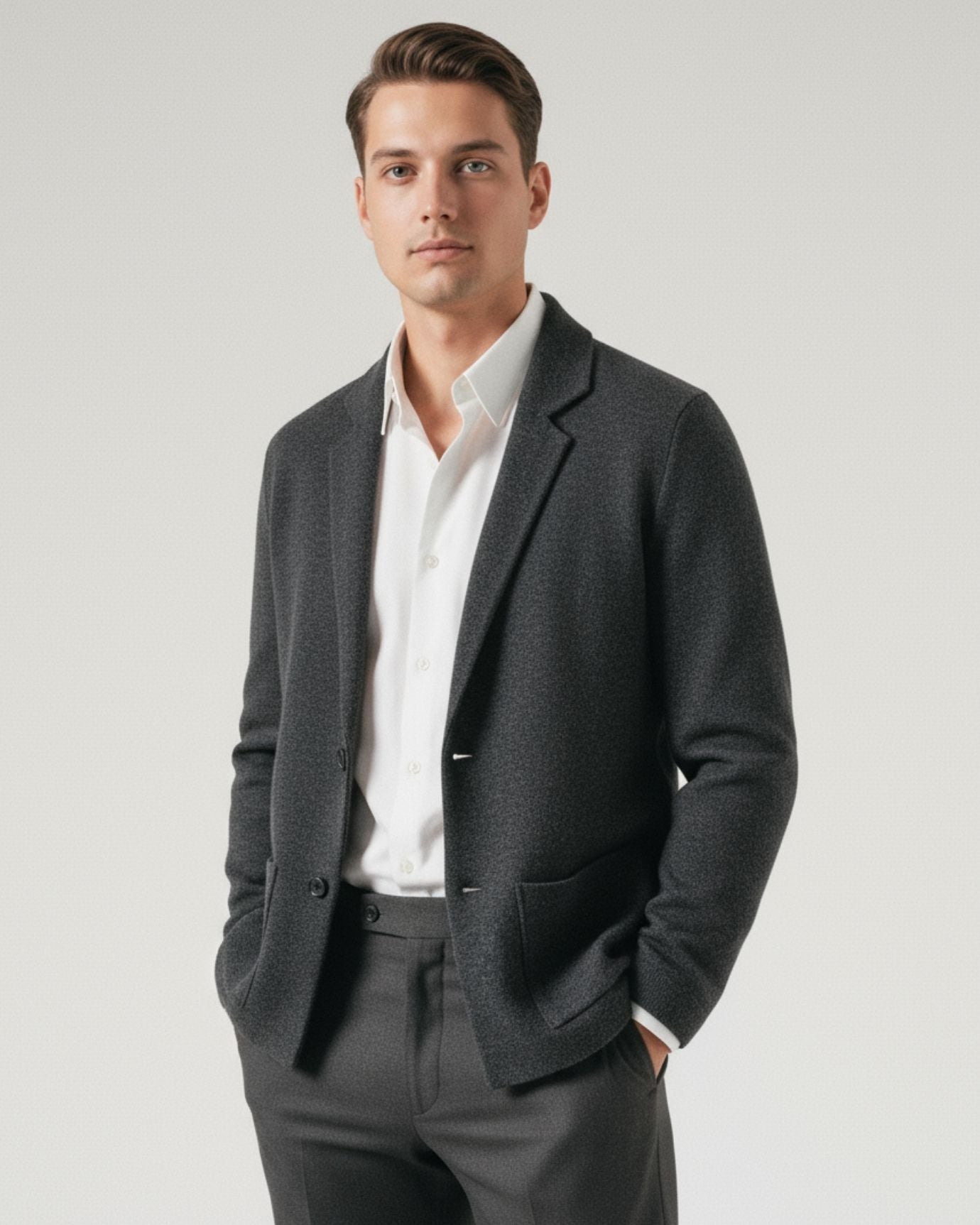 Lovau Cardigan Blazer Wool Cashmere Blend