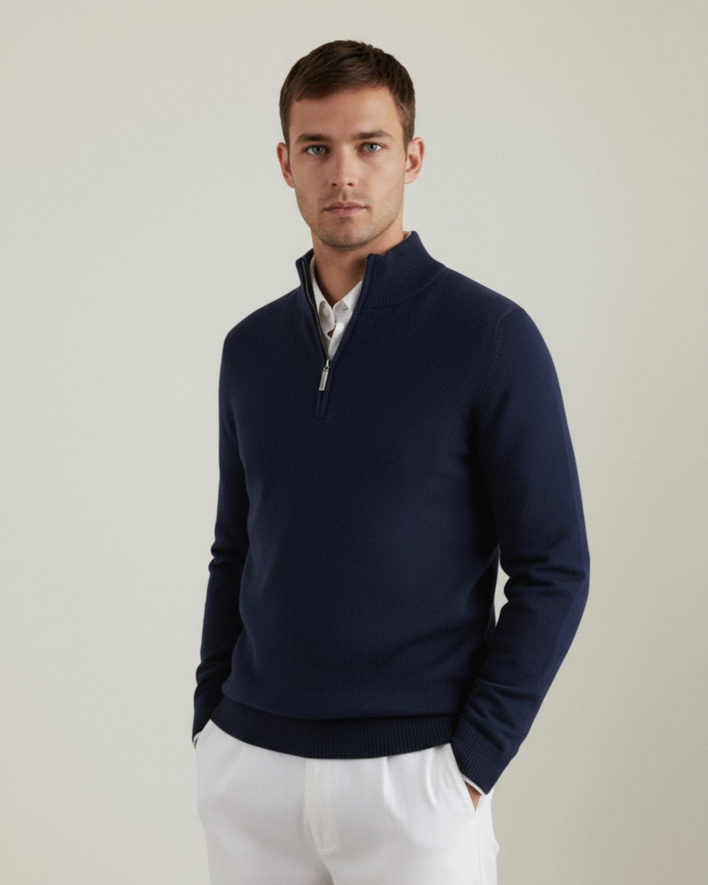 Madrid Cashmere Zip Sweater