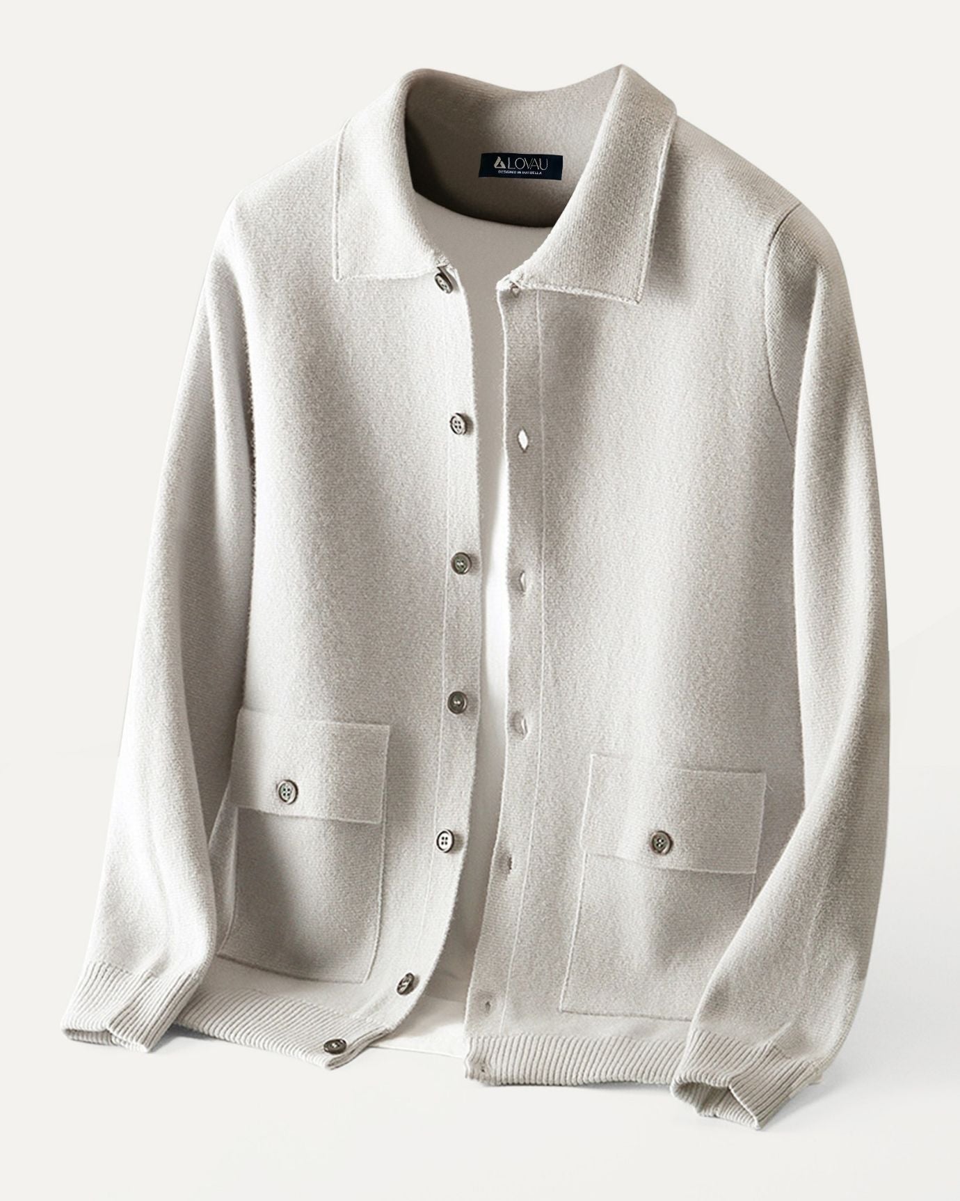 Retro Cardigan Jacket Cashmere & Wool Blend