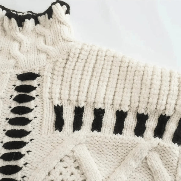 The Copenhagen Patch Cable Knit Sweater