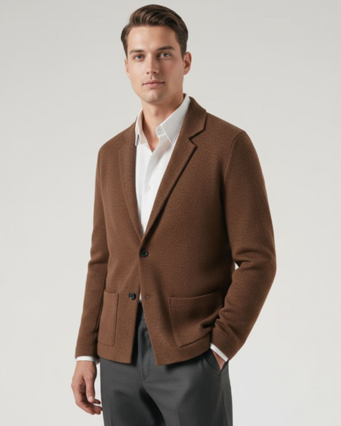 Lovau Cardigan Blazer Wool Cashmere Blend