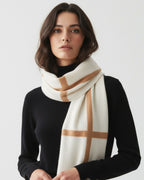 Cashmere Thickened Scarf Striped knitted warm