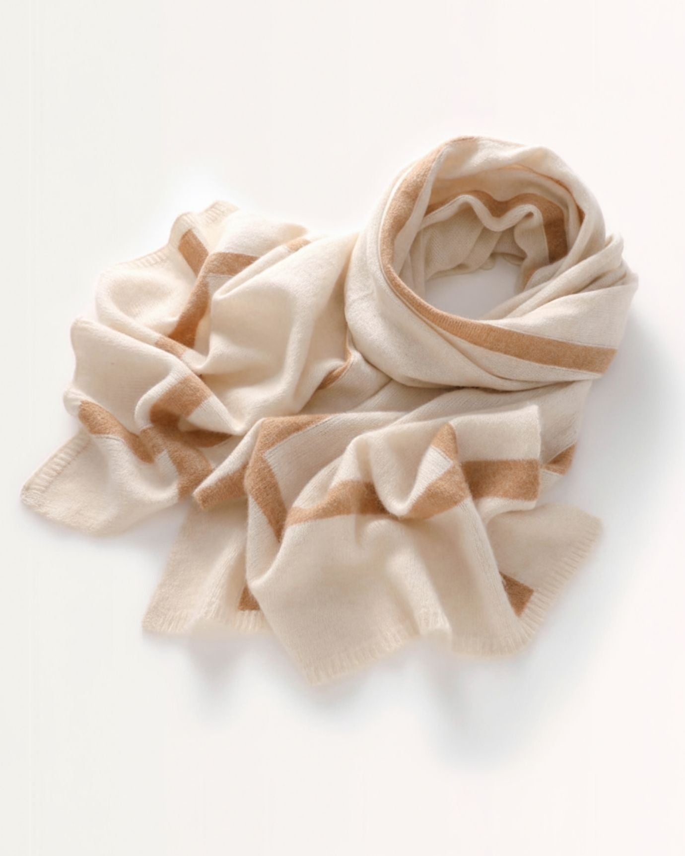 Cashmere Thickened Scarf Striped knitted warm