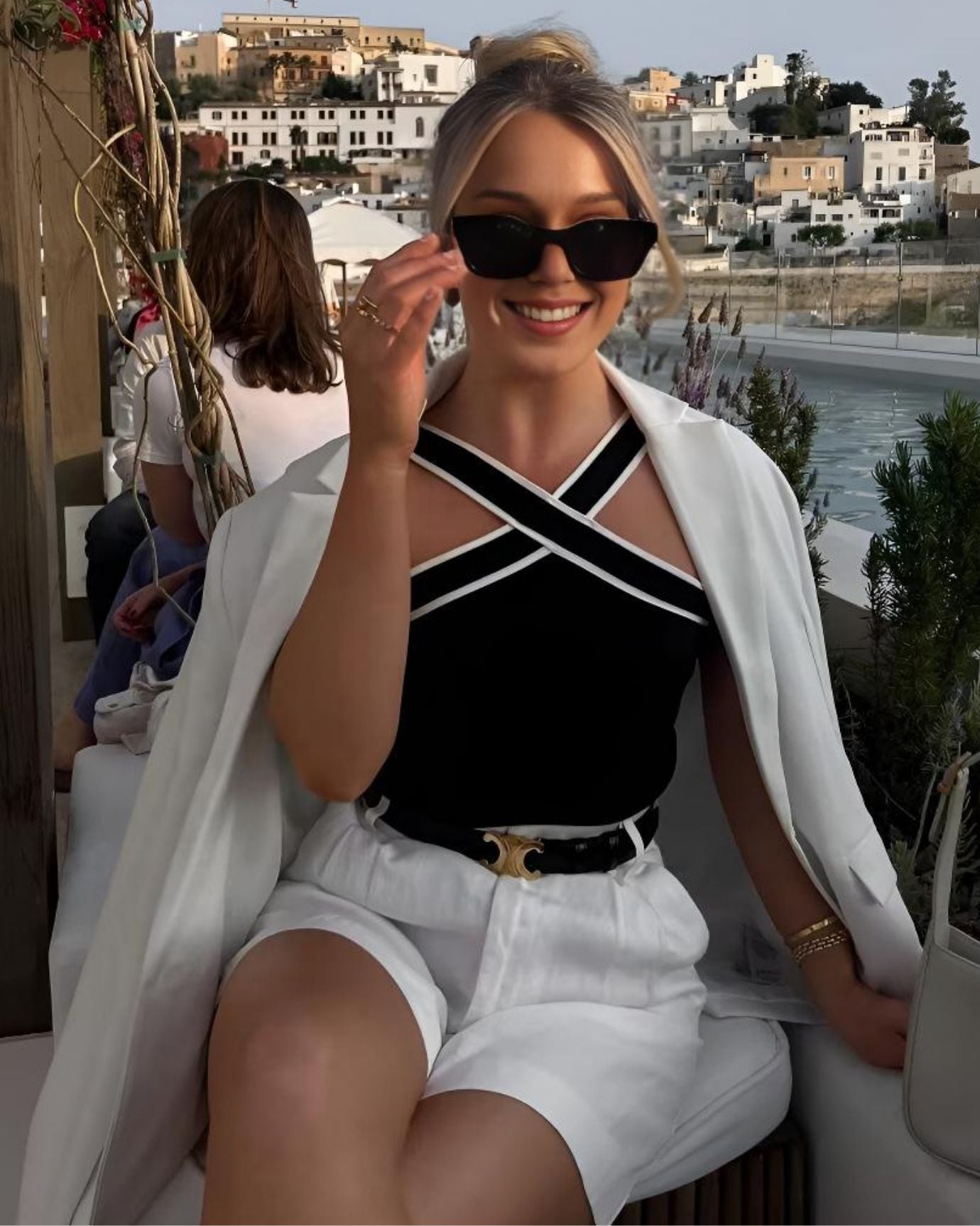 Contrast Strap Top Vest