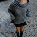 The Oslo Ribbed Off-Shoulder Sweater