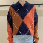 The Aspen Argyle Wool Sweater