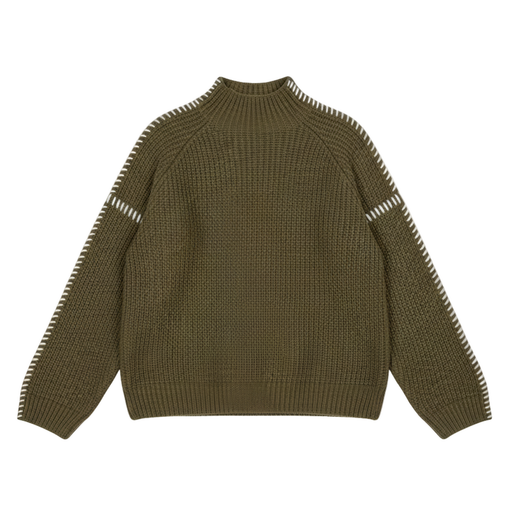 The Oslo Contrast Stitch Knit Jumper