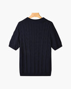 FLORENCE Cable Knit Polo