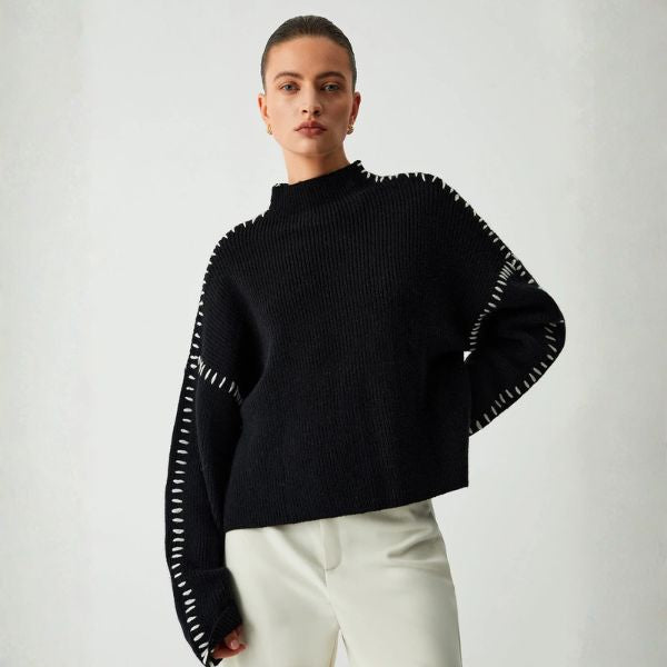 The Renley Stitched Ribbed Sweater