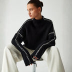 The Renley Stitched Ribbed Sweater