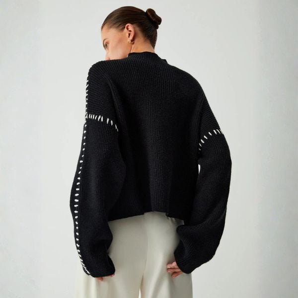 The Renley Stitched Ribbed Sweater