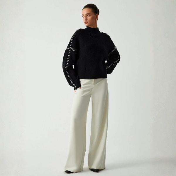 The Renley Stitched Ribbed Sweater