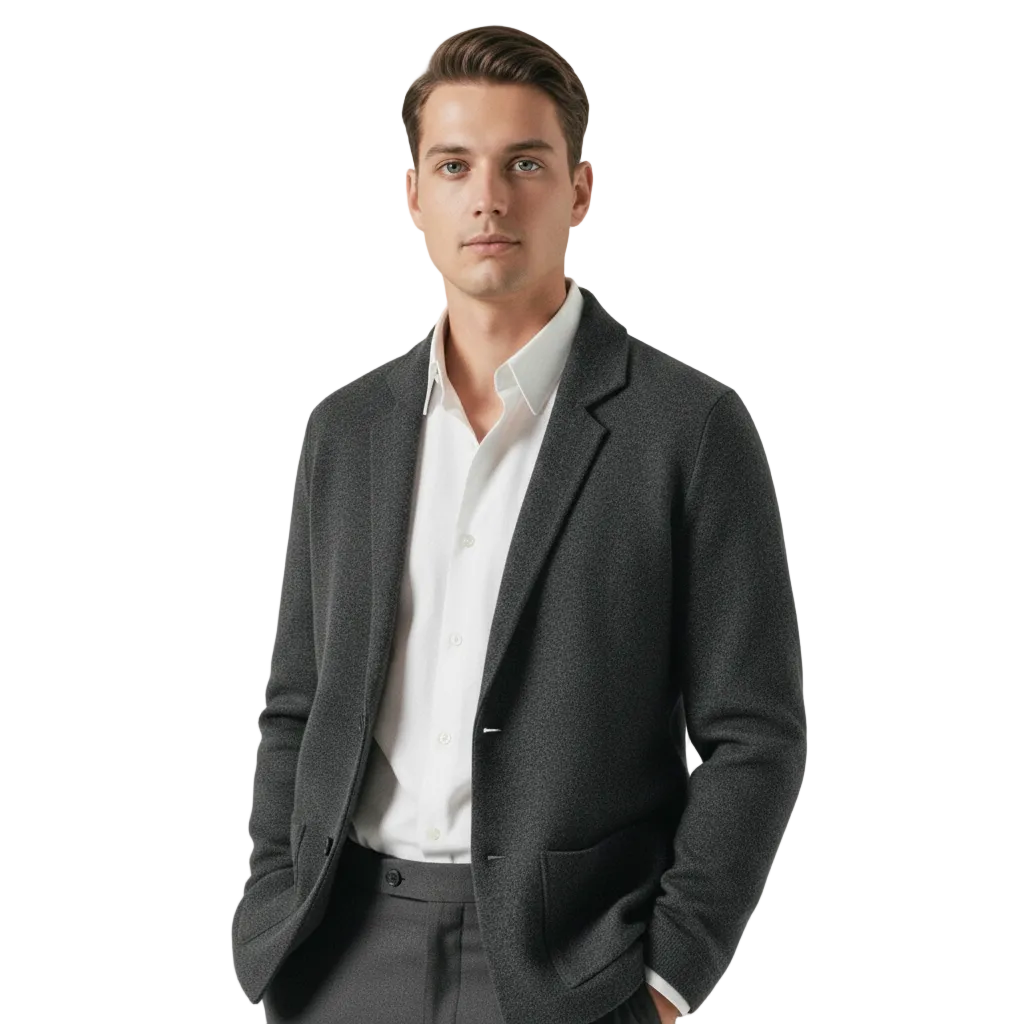 Lovau Cardigan Blazer Wool Cashmere Blend