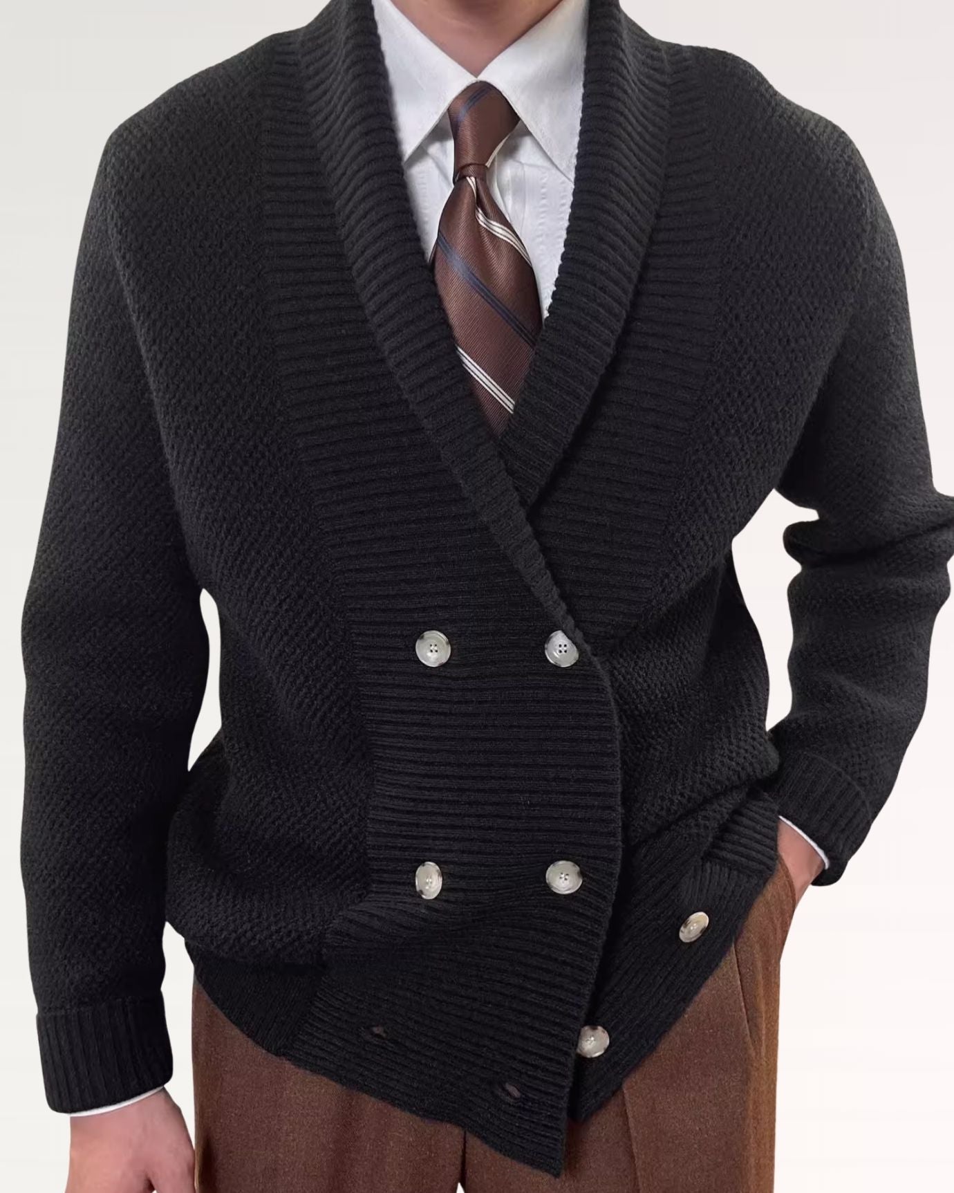 Heavyweight Cardigan knitted jacket