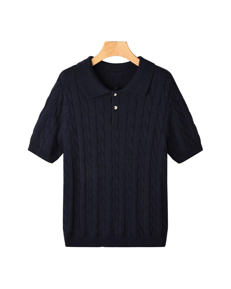 FLORENCE Cable Knit Polo