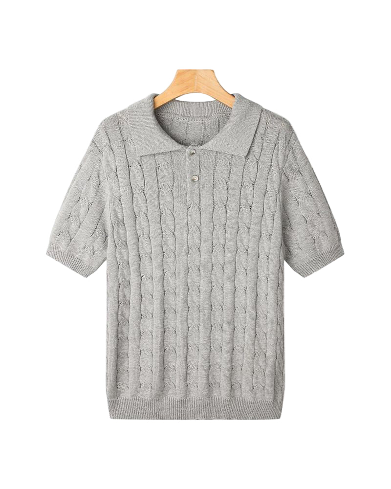 FLORENCE Cable Knit Polo