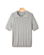 FLORENCE Cable Knit Polo
