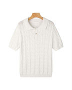 FLORENCE Cable Knit Polo