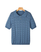 FLORENCE Cable Knit Polo