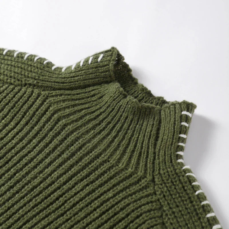 The Oslo Contrast Stitch Knit Jumper