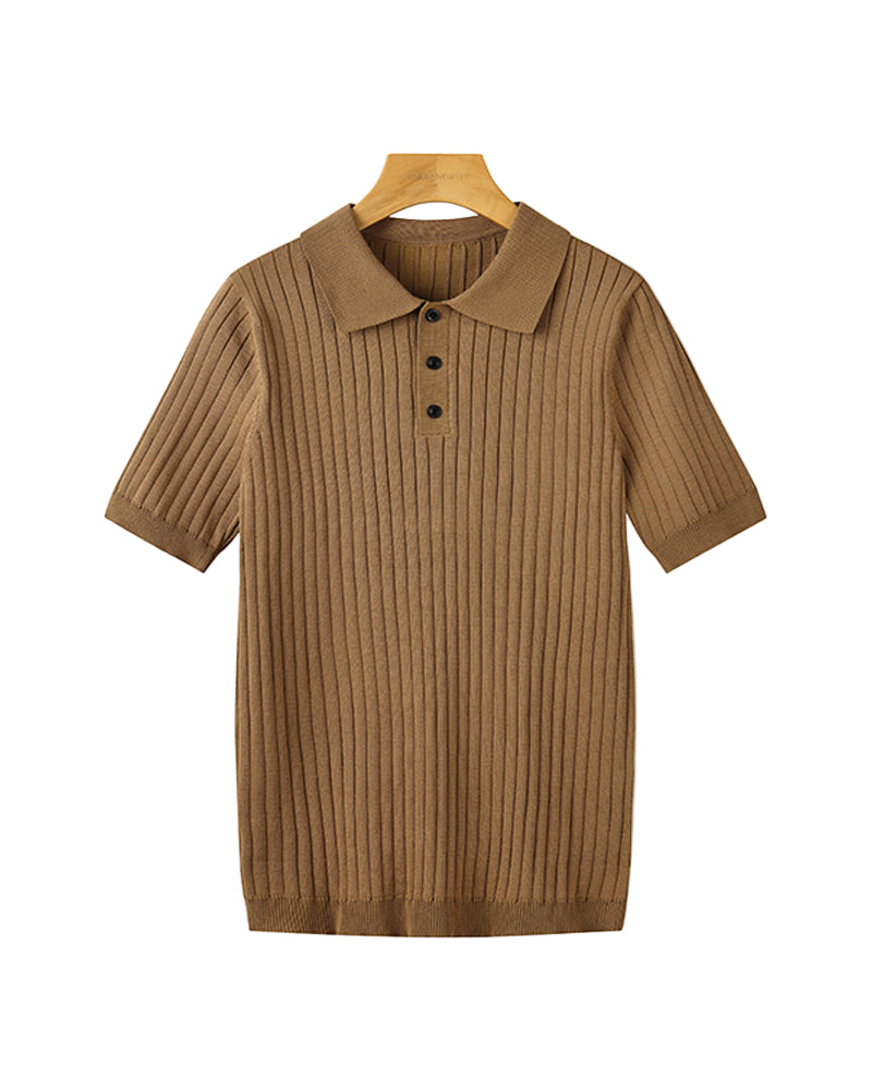 GIMCHEON Knitted Polo Shirt