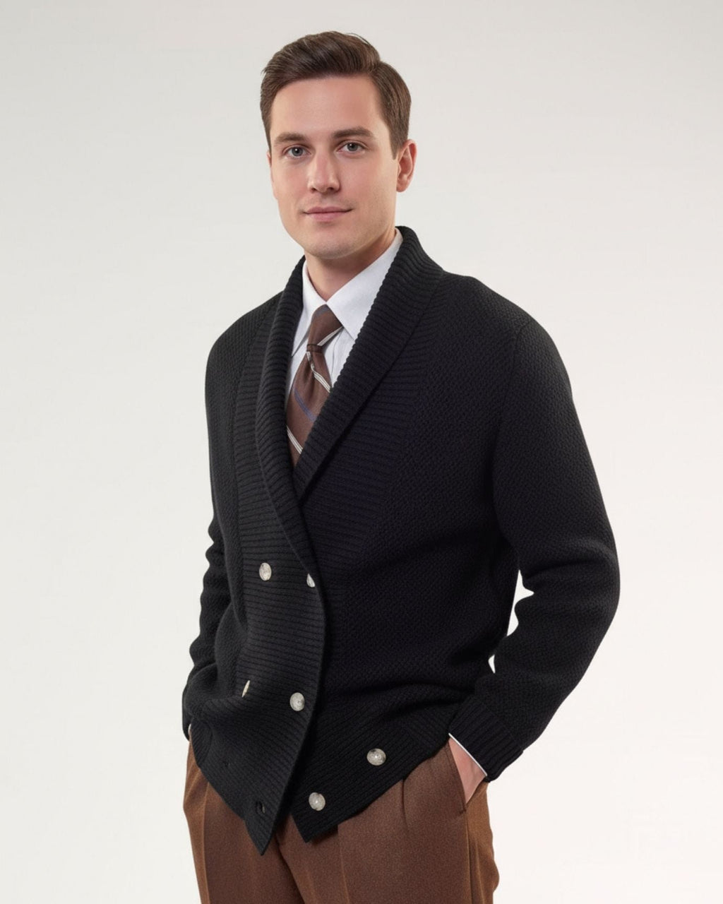 Heavyweight Cardigan knitted jacket