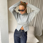 The Elara Split Hem Knit Jumper