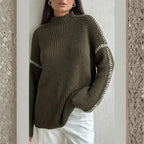 The Oslo Contrast Stitch Knit Jumper