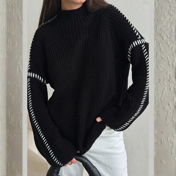 The Oslo Contrast Stitch Knit Jumper